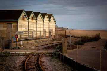 huts at mini railway in Brighton