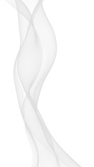 White abstract background. Fluttering white scarf. Waving on wind white fabric. 3D illustration