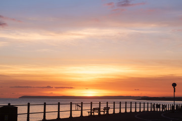 Naklejka na ściany i meble sunset english coast