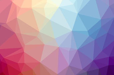 Fototapeta premium Illustration of abstract Blue, Purple, Red horizontal low poly background. Beautiful polygon design pattern.