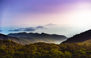 Sunset at Lantau island Hong Kong.