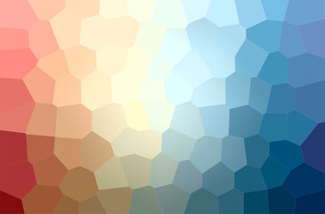 Abstract illustration of blue and red Big Hexagon background
