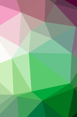 Illustration of abstract Green, Purple vertical low poly background. Beautiful polygon design pattern.