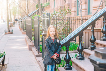 Adorable little girl in New York City