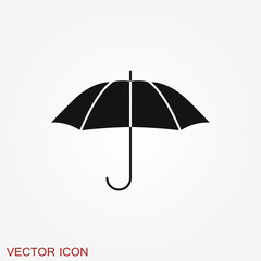 Umbrella Vector icon. Weather symbol isolated on background.