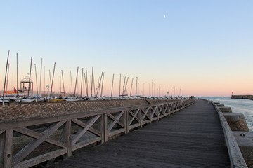 port and atlantic coast in les sables-d'olonne (france)