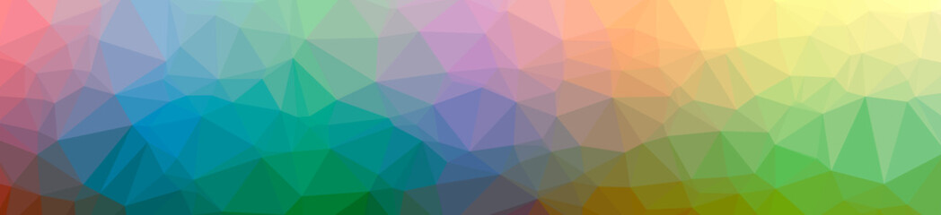 Obraz premium Illustration of abstract Blue, Yellow And Red banner low poly background. Beautiful polygon design pattern.