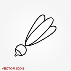 Vegetables vector icon, symbol isolated on background.