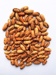 Beans of bean ( beans ). Background of many grains of dried beans. Brown beans texture. Food background. Close up. Bean background and textured. Background of brown bean. Brazilian diet snack food.