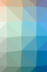 Illustration of abstract Blue, Brown, Green, Orange, Yellow vertical low poly background. Beautiful polygon design pattern.