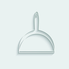 paper Dust pan icon vector sign