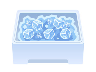 氷の入った容器のイラスト
