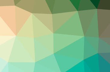Illustration of abstract Green horizontal low poly background. Beautiful polygon design pattern.
