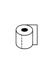 roll of toilet paper white background 