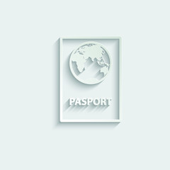 paper pasport icon black vector. travel icon