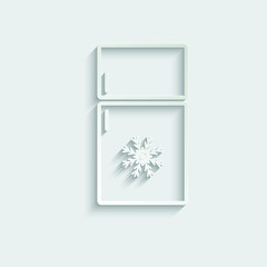 paper refrigerator line icon vector  black sign
