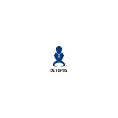 Octopus. Logo. Vector illustration