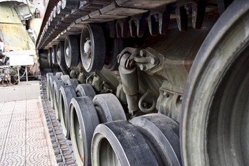 The caterpillar of tank.