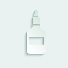 paper Eye drop bottle icon vector  Eye drops line icon