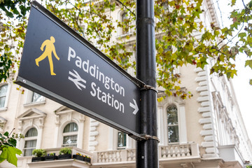 London- Paddington Station directional sign