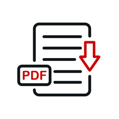 Pdf icon, vector illustration. Flat design style. vector pdf icon illustration isolated on white, pdf icon. pdf icons graphic design vector symbols.