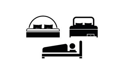 hotel sleep bedroom vector