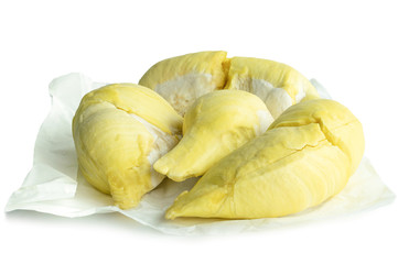 Durian fruit on a white background