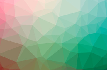 Illustration of abstract Green horizontal low poly background. Beautiful polygon design pattern.