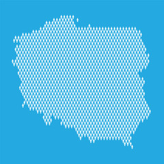 Poland population. Statistic map made from stick figure people