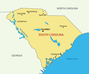 South Carolina - vector - state of USA - 348536818