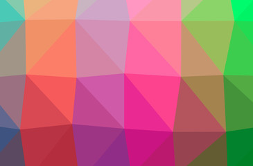Illustration of abstract Blue, Green, Pink horizontal low poly background. Beautiful polygon design pattern.