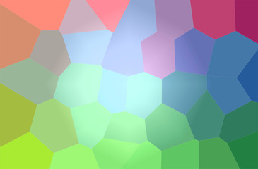 Abstract illustration of blue, green, pink, purple, red Giant Hexagon background