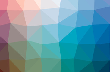 Fototapeta premium Illustration of abstract Blue, Green, Yellow And Purple horizontal low poly background. Beautiful polygon design pattern.
