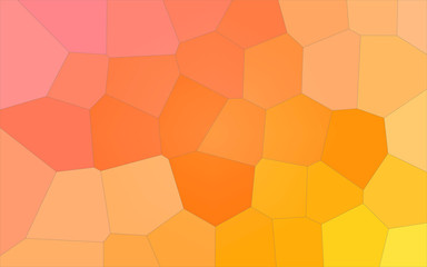 Fototapeta na wymiar Good abstract illustration of pink, orange, yellow and purple colorful Gigant hexagon. Useful background for your work.