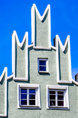historic facades in Landshut - bavaria