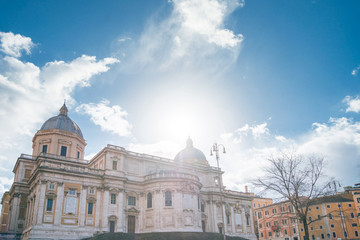 Obraz premium ROME, ITALY - January 17, 2019: Typical architecture in Rome, Italy