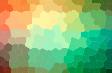 Abstract illustration of green, red Middle size Hexagon background