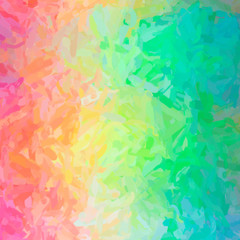 Fototapeta na wymiar Illustration of abstract Green And Pink Impressionist Impasto Square background.