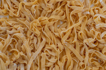 Tagliatelle ready to cook