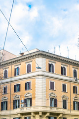 Fototapeta na wymiar ROME, ITALY - January 17, 2019:Antique building view in Rome, ITALY