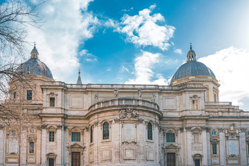 Fototapeta na wymiar ROME, ITALY - January 17, 2019:Antique building view in Rome, ITALY