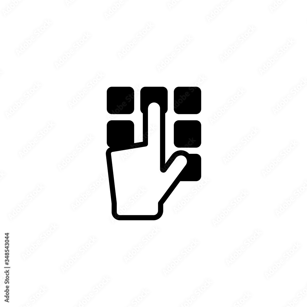 Poster security code vector icon in black solid flat design icon isolated on white background