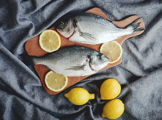 fresh fish with lemon