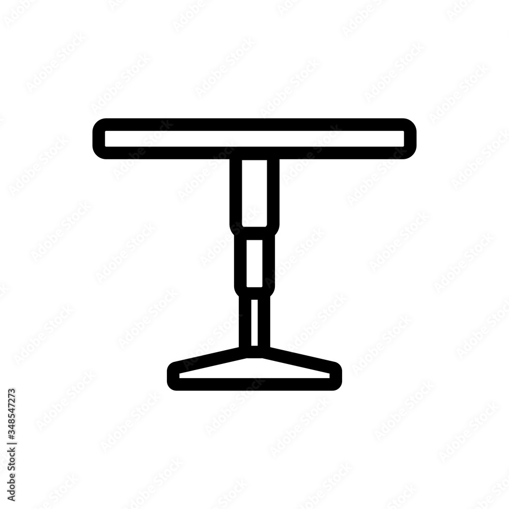Poster folding tabletop with one stable leg icon vector. folding tabletop with one stable leg sign. isolate