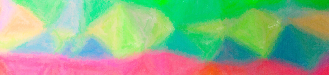 Abstract illustration of green, pink, purple, red Wax Crayon background