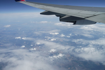 Sky View in the airplane