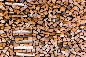 dry wood stacked for the winter