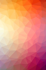 Illustration of abstract Orange, Yellow vertical low poly background. Beautiful polygon design pattern.