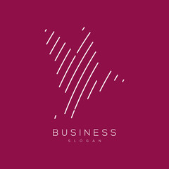 line art vector of a bird