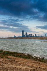 Fototapeta premium Urban Scenery of Nanchang New District,jiangxi,china